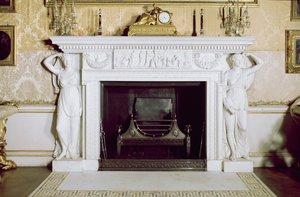 The fireplace in the state drawing room